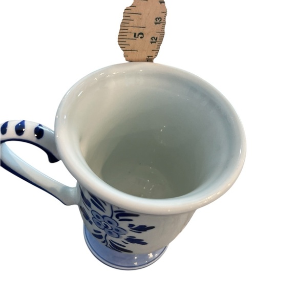 Delft Holland Blue White Footed Coffee Jug - Picture 6 of 8